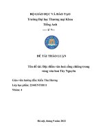 THẢO LUẬN tên đề tài đặc điểm văn hoá cồng chiêng trong vùng văn hoá tây nguyên 