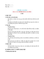 Giáo án Tự nhiên xã hội lớp 2 sách Cánh diều (Học kỳ 1)