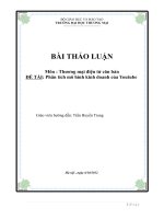 Tiểu luận phân tích mô hình kinh doanh của youtube 