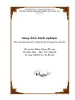 (SKKN HAY NHẤT) phương pháp giải một số dạng bài tập di truyền học quần thể 