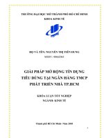 0006 GIẢI PHÁP MỞ RỘNG TÍN DỤNG TIÊU DÙNG TẠI NGÂN HÀNG TMCP PHÁT TRIÊN NHÀ TP.HCM