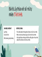Bài giảng Toán 6 bài 6: Lũy thừa với số mũ tự nhiên