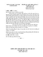 Đề thi giữa học kì 1 môn Ngữ văn lớp 8 năm 2021-2022 có đáp án - Phòng GD&ĐT Kim Sơn