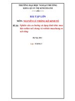 Tiểu luận nghiên cứu xu hướng sử dụng hình thức mua bán online nói chung và website muachung vn nói riêng 