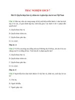 trac nghiem gdcd 7 bai 13 co dap an quyen duoc bao ve cham soc va giao duc cua tre em viet nam syhdl 