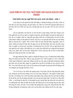 top 16 bai giai thich cau tuc ngu doi cho sach rach cho thom hay nhat 