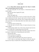 (Luận văn Đại học Thương mại) Hoàn thiện công tác lập dự án tại công ty cổ phần dịch vụ hàng không sân bay Nội Bài