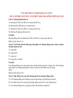 trac nghiem dia li 6 bai 5 co dap an ki hieu ban do cach bieu hien dia hinh tren ban do 