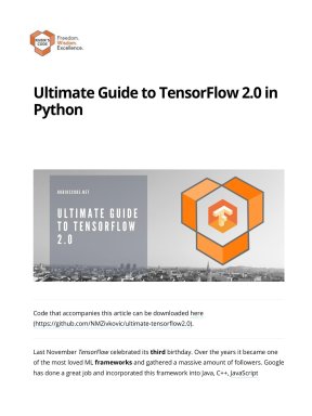 Ultimate Guide to TensorFlow 2 0 in Python Ultimate