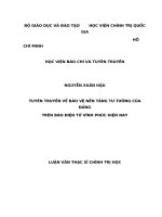 NGUYỄN XUÂN HẬU  TUYÊN TRUYỀN VỀ BẢO VỆ NỀN TẢNG TƯ TƯỞNG CỦA ĐẢNG TRÊN BÁO ĐIỆN TỬ VĨNH PHÚC