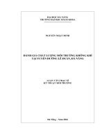Đánh giá chất lượng môi trường không khí tại tuyến đường lê duẩn, đà nẵng 