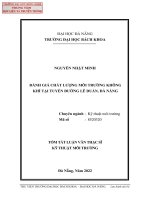 Đánh giá chất lượng môi trường không khí tại tuyến đường lê duẩn, đà nẵng (tt) 