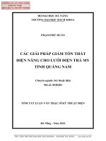 Các giải pháp giảm tổn thất điện năng cho lưới điện trà my tỉnh quảng nam (tt) 