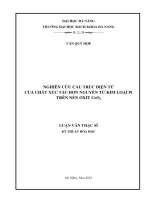 Nghiên cứu cấu trúc điện tử của chất xúc tác đơn nguyên tử kim loại pt trên nền oxit ceo2 