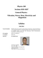 General Physics Vibration, Waves, Heat, Electricity and Magnetism
