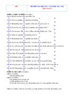 10 đề kiểm tra học kì 2 môn Toán lớp 9 năm 2021-2022 có đáp án