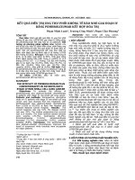 Kết quả điều trị ung thư phổi không tế bào nhỏ giai đoạn IV bằng pembrolizumab kết hợp hóa trị