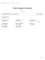 West Virginia University Final Report 2018