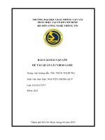 BÁO cáo bài tập lớn đề tài QUẢN lí CYBER GAME 