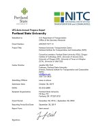 PortlandState FAST Act UTC Semi-Annual Progress Report October 2019