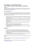 West-Virginia-University-Forest-Manager-position
