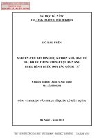Nghiên cứu mô hình lựa chọn nhà đầu tư bãi đỗ xe thông minh tại đà nẵng theo hình thức đối tác công tư (tt) 