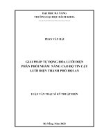 Giải pháp tự động hóa lưới điện phân phối nhằm nâng cao độ tin cậy lưới điện thành phố hội an 