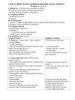 giao an tieng anh 5 unit 6 how many lessons do you have today moi nhat lqaux 