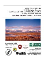 2002 ANNUAL REPORT USGS Biological Resources Utah Cooperative Fish and Wildlife Research Unit College of Natural Resources Utah State University, Logan UT 84322-5290