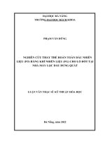 Nghiên cứu thay thế hoàn toàn dầu nhiên liệu (FO) bằng khí nhiên liệu (FG) cho lò đốt tại nhà máy lọc dầu dung quất 