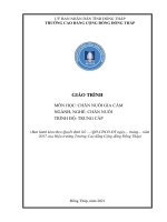 Giáo trình Chăn nuôi gia cầm (Nghề: Chăn nuôi - Trung cấp) - Trường Cao đẳng Cộng đồng Đồng Tháp
