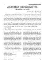 Hiệu quả điều trị thoái hoá khớp gối bằng độc hoạt ký sinh thang kết hợp điện châm và bài tập vận động