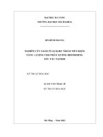 Nghiên cứu giảm tỉ lệ h2 HC nhằm tiết kiệm năng lượng cho phân xưởng reforming xúc tác tại BSR 