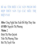 TÌM HIỂU các sản PHẨM đồ hộp THỦY sản tại các SIÊU THỊ HIỆN NAY 