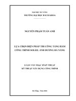 Lựa chọn biện pháp thi công tầng hầm công trình soleil ánh dương đà nẵng 