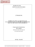 Nghiên cứu nâng cao trị số octane của xăng bằng phụ gia IOB 3000, cleaboost plus đáp ứng tiêu chuẩn xăng sinh học e5 (tt) 