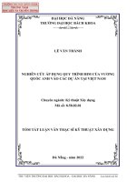 Nghiên cứu áp dụng quy trình BIM của vương quốc anh vào các dự án tại việt nam  tóm tắt 