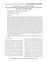 Ảnh hưởng của vật liệu che phủ đến quá trình phát sinh dòng chảy và lượng đất xói mòn trong quy mô thí nghiệm