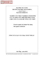 Nghiên cứu thực nghiệm ảnh hưởng của ăn mòn cốt thép đến khả năng chịu uốn của dầm bê tông cốt thép (tt) 