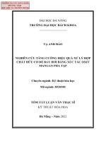 Nghiên cứu tăng cường hiệu quả xử lý hợp chất hữu cơ dễ bay hơi bằng xúc tác oxit mangan pha tạp (tt) 