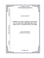 Nghiên cứu thực nghiệm ảnh hưởng của ăn mòn cốt thép đến khả năng chịu uốn của dầm bê tông cốt thép 
