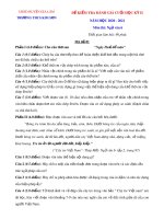 Đề kiểm tra đánh giá cuối học kì 2 môn Ngữ văn lớp 6 năm học 2020-2021 có đáp án - Trường THCS Kim Sơn