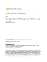 West Virginia University-s Changing Mission in the 21st Century