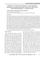 Nghiên cứu sử dụng vùng sống của Voọc mũi hếch (Rhinopithecus avunculus) ở khu bảo tồn loài và sinh cảnh Voọc mũi hếch Khau Ca, tỉnh Hà Giang