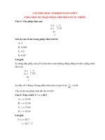trac nghiem chia mot so thap phan voi mot so tu nhien co dap an toan lop 5 