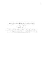 Scholarly Communication Task Force Report Recommendations Final