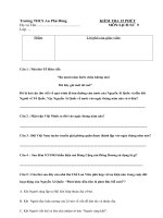 Kiểm tra 15'' ki 2 - Lịch sử 9 - Bùi Thị Ngọc - Thư viện Đề thi & Kiểm tra