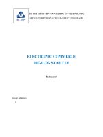 Ứng dụng model Canvas vào mô hình khởi nghiệp DigiLog ứng dụng cho thuê nhà kho kho bãi Báo cáo cuối kỳ môn Thương mại điện tử
