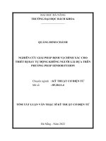 Nghiên cứu giải pháp định vị chính xác cho thiết bị bay tự động không người lái dựa trên phương pháp sensor fusion (tt) 