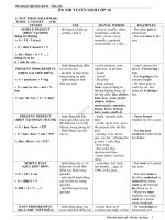 Đề cương ôn tập tuyển sinh vào lớp 10 môn tiếng anh 